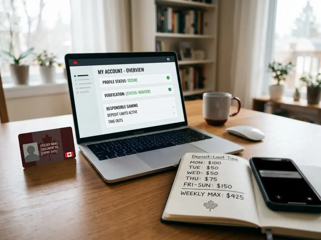 Calculator, casino chips and a simple wagering worksheet on a desk